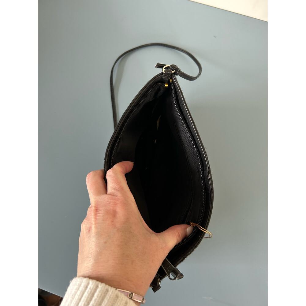 Unbranded womens purse black shoulder strap leather zipper - Picture 4 of 7